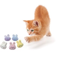 Jouet en peluche pour chat en forme de lapin moelleux, jouet à la menthe pour chaton, jouet à mâcher résistant aux morsures, jouet interactif pour chat, jouet à mâcher pour chat, jouet pour nettoyer les dents