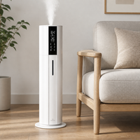 Humidificateur d'ambiance 9L à remplissage par le haut, double brume, grand nébuliseur d'arômes pour sol, usage domestique et hôtelier, en plastique