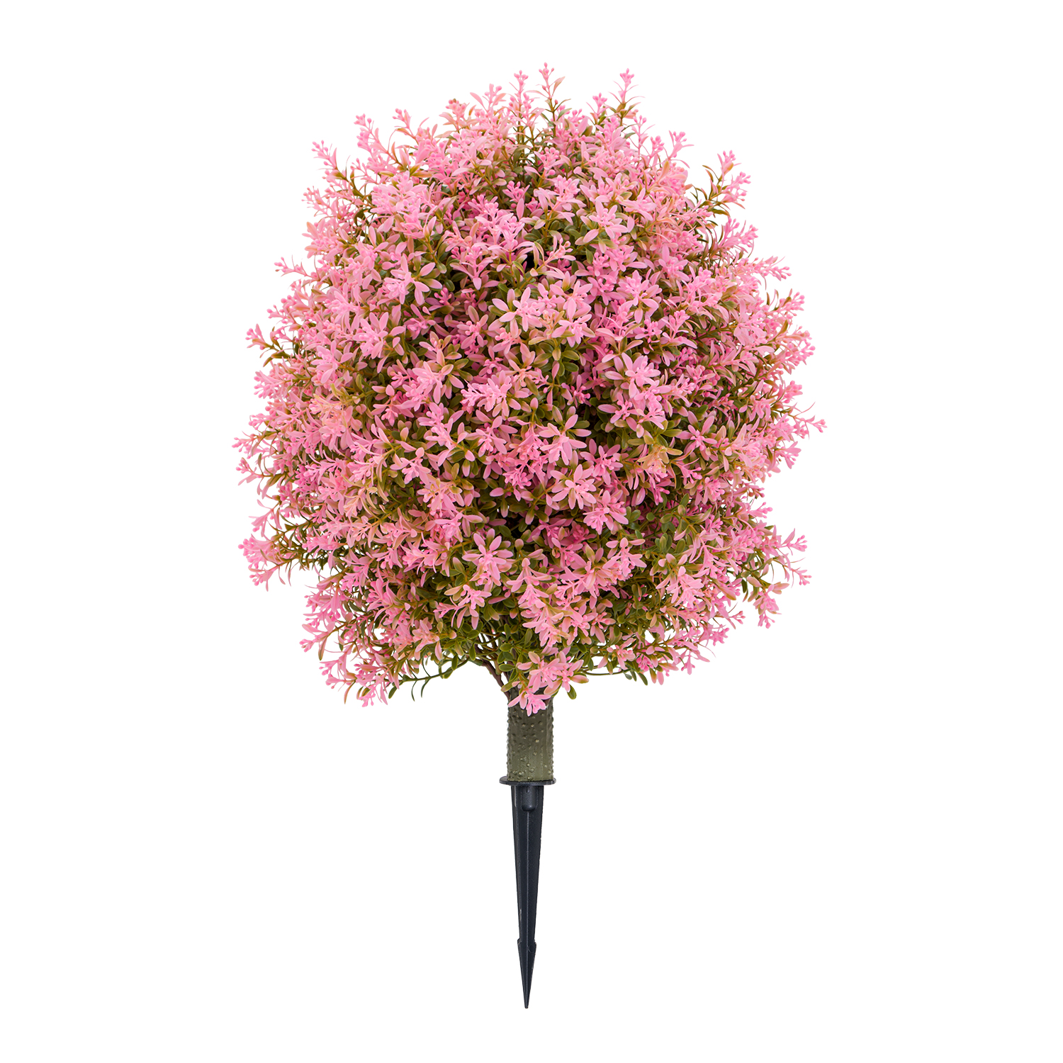 Arbre sur piquet de terre rose