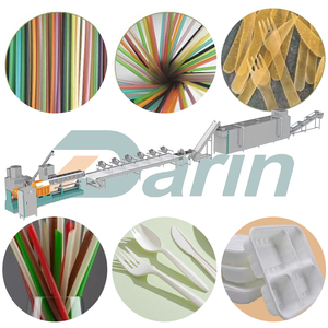 Ligne de production de pailles à boire en farine de riz haute efficacité, machine automatique de fabrication d'articles de table biodégradables, qualité alimentaire CE - Product Image 2