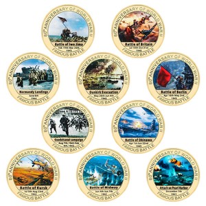 Moneda Conmemorativa de Metal con Diseño de Logotipo Personalizado al por Mayor, Batalla de Iwo <span class=keywords><strong>Jima</strong></span>, Okinawa, Pearl Harbor, Moneda de Desafío Personalizada, Regalos para Hombres - Product Image 1