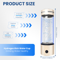 Ioniseur d'eau Cawolo H2, technologie SPE PEM, bouteille d'eau riche en hydrogène de 330 ml, bouteille d'eau hydrogénée portable, générateur d'eau hydrogénée