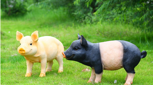 Tượng Lợn Hoạt Hình Thực Tế Kích Thước Lớn Bằng Sợi Thủy Tinh Chất Lượng Cao Thủ Công Để Trang Trí Công Viên Vườn Ngoài Trời - Product Image 2