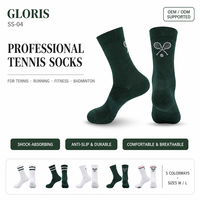 Chaussettes de sport professionnelles en spandex pour l'hiver, pour hommes et femmes - Chaussettes épaisses à semelle en tissu éponge antidérapantes pour la course à pied, le fitness, le badminton et le tennis