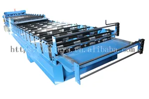 Trapezoidal Steel Glazed Double Layer Metal Tile Roll Forming Machine