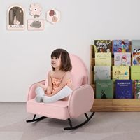 Детское кресло-качалка Mikahome: современное, портативное, с металлическими ножками и пенополиуретановой подушкой, деревянная мебель для малышей