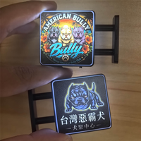 Souvenir promotionnel personnalisé DIY, pour la décoration de la maison, restaurant, café, mini boîte lumineuse LED portable, cadeau, aimant de réfrigérateur lumineux