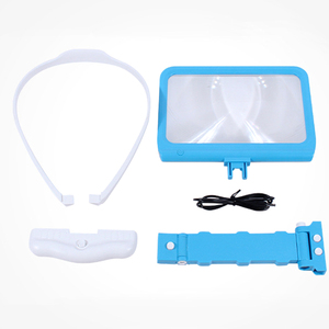 Lecteur <span class=keywords><strong>de</strong></span> journaux 48 LED Sources lumineuses tricolores Suspension au cou Portable <span class=keywords><strong>Table</strong></span> Loupe 3 en 1 - Product Image 6
