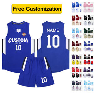 Benutzer definierte LOGO Muster & Zahlen Basketball Trikot für Kinder Kinder Männer Atmungsaktive Team Wettbewerb Basketball Uniform Set - Product Image 1