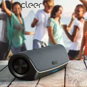Cleer Audio Stage Smart Tragbare drahtlose Bluetooth-Lautsprecher Kristall klarer Anruf Stereo-Sound Rich Bass Outdoor-Party-Lautsprecher