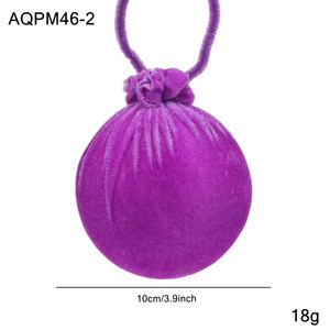 <b>Plastic</b> Christmas BallsPurple Plush Fabric Bag Ball Christmas Tree Decoration Hanging Ball Pendant Decoration Decoration - Product Image 3