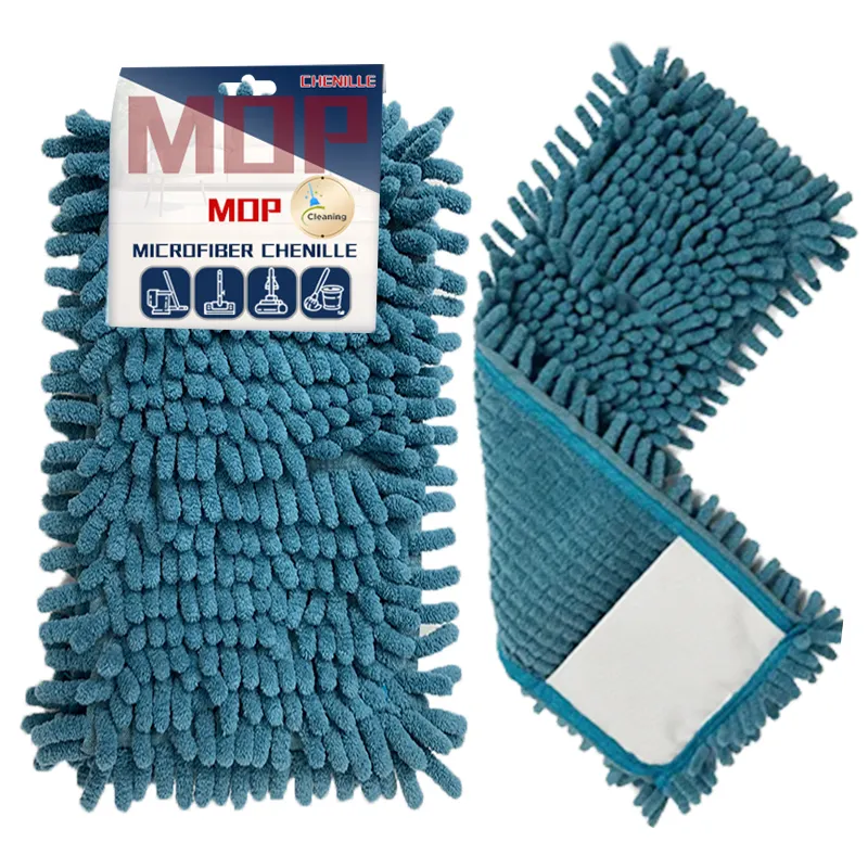 Strong Water Absorption Microfiber Chenille Mop Fabric Head Replacement For Flat Mop pad