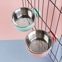 Gamelle suspendue fixe en acier inoxydable et plastique pour chats, gamelle ronde en plastique pour chiens, gamelle pour animaux de compagnie, gamelle à boire