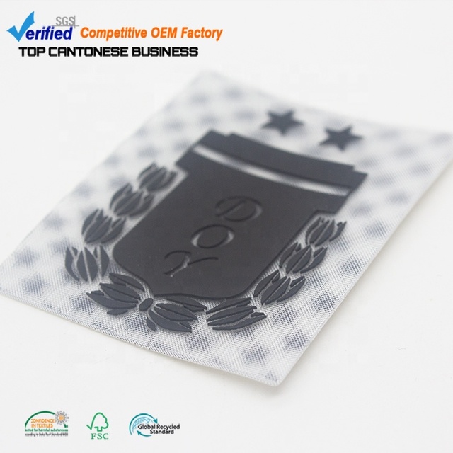 Eco-Friendly Heat Press Lenticular Patches Manufacturer Custom Screen Printed Logo 3D Effect TPU Labels for Sportswear