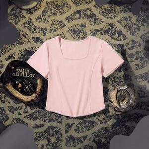 Casual Women's Summer Crop Top Sweetheart Neck Lace Trim Bow Detail Short Sleeve T-<b>Shirt</b> 2026 New <b>Y2K</b> Top - Product Image 3