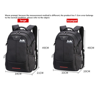 600D Polyester Étanche Mode Durable Hommes 15.6 Pouces Mackbook Pro Ordinateur Portable Sac Noir Étanche Sac À Dos Unisexe Oxford