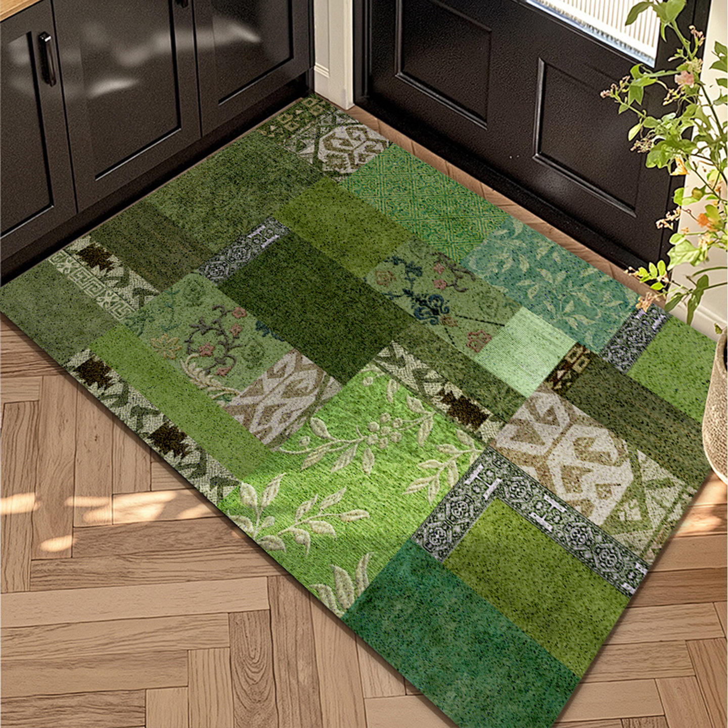 คอลลาจจังหวะสีเขียว