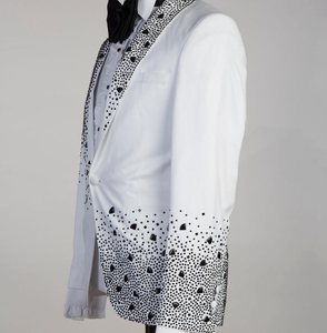 Rhinestone Shining çift göğüslü <span class=keywords><strong>2</strong></span> parça düğün Suit erkekler için resmi damat lüks balo smokin Best Man düğün smokin - Product Image 2