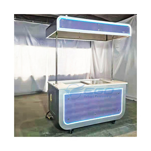 Mini Carrito de Comida Móvil, Camión de Comida Rápida para Exteriores con Equipo de Cocina, Camión de Leche Caliente para la Venta en la Calle - Product Image 1