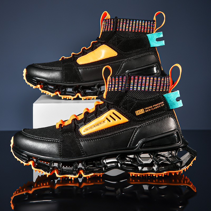 Кроссовки мужские амортизирующие, дышащие, с плетеной подошвой, брендовый логотип, модная обувь для бега