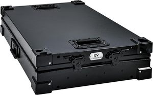 <span class=keywords><strong>K9</strong></span> kennel Boss-HEAVY DUTY hoàn toàn đóng mở bột bọc nhôm con chó Thùng với mô hình vững chắc và nút đóng cửa-Nhỏ (màu đen) - Product Image 2