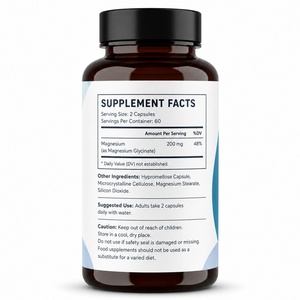 Capsules de Vitamine B6 (Citrate 500mg) et Glycinate de Magnésium à Forte Dose pour la Santé, Marque Privée OEM, Apaisement et Soulagement du Stress - Product Image 6