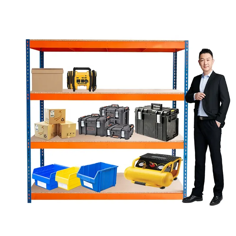 Industrial Garage Adjustable Steel Rack Shelves Racking Stackable Warehouse Storage Rack Shelf Warehouse Heavy Duty 500kg