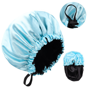 <span class=keywords><strong>Gorro</strong></span> <span class=keywords><strong>de</strong></span> Satén <span class=keywords><strong>de</strong></span> <span class=keywords><strong>Seda</strong></span> al por Mayor <span class=keywords><strong>para</strong></span> <span class=keywords><strong>Dormir</strong></span> y Proteger el Cabello - <span class=keywords><strong>Gorro</strong></span> <span class=keywords><strong>de</strong></span> Satén <span class=keywords><strong>de</strong></span> Doble Capa Ajustable <span class=keywords><strong>para</strong></span> Cabello Natural <span class=keywords><strong>Rizado</strong></span> Unisex - Product Image 2
