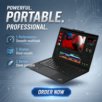 Laptop ThinkPad X1 Carbon Aura AI 2026 Baru, Intel Core Ultra 7 OLED, Notebook Bisnis Ultra Tipis Ringan untuk Kantor