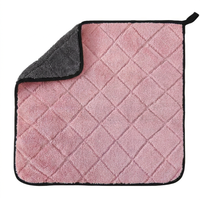 Serviette en microfibre de luxe Zero Scratch 800GSM Diamond Coral Fleece pour le detailing automobile, chiffon de séchage premium, ensemble professionnel de serviettes de lavage en peluche