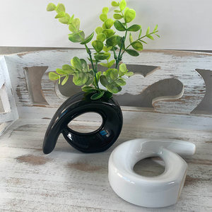 거실 장식 검은 꽃 용기 용 미니 세라믹 탁상 화분 - Product Image 4