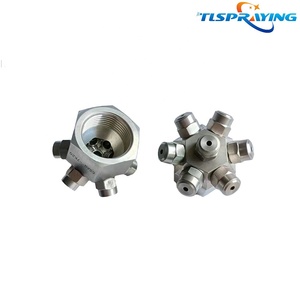 Boquilla giratoria de acero inoxidable de 360 grados, rociador de agua de cono completo de cabezal múltiple para construcción, boquilla de limpieza de tanques de restaurante - Product Image 6