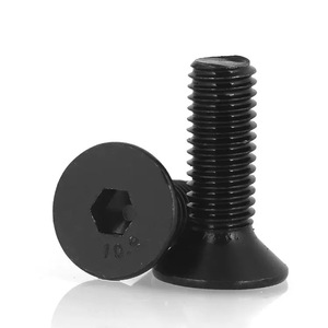 Tornillo de <span class=keywords><strong>Cabeza</strong></span> Avellanada <span class=keywords><strong>Hexagonal</strong></span> de Acero al Carbono de Alta Resistencia Grado 10.9 DIN7991 M2M3-M12 40mm de Longitud Negro <span class=keywords><strong>Cabeza</strong></span> Plana Métrico - Product Image 5