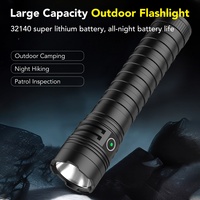 Lampe torche LED haute puissance Big Hand, étanche IP68, en alliage d'aluminium, longue portée 1500 lumens, rechargeable USB, portée du faisceau 300-400 m