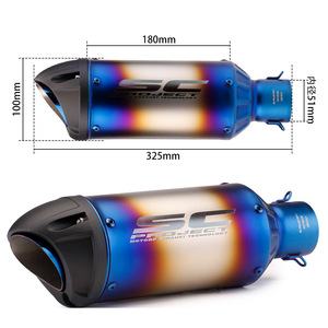 Tubo de Escape Modificado SC Pico de Pato para Motocicleta <span class=keywords><strong>Kawasaki</strong></span> Z900 <span class=keywords><strong>Z400</strong></span> Duke390 GSX-250R - Product Image 3