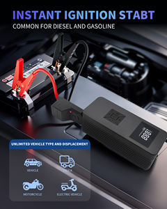 2025 Neues Design Tragbarer Lithium-Akku Wiederauf ladbarer Starthilfe mit Autoreifen-Inflator 8000mAh Digital anzeige für Auto - Product Image 4