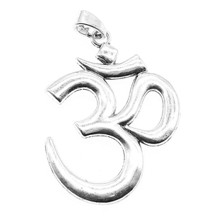 10pcs/bag 75x56mm Antique Silver Plated Antique Bronze Plated Zinc Alloy Large <strong>Om</strong> Yoga Symbol Charms <strong>Pendants</strong> ABD-C12665 - Product Image 3