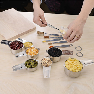 Heavy Duty Bakeware Measuring Tools 13 Pcs Stainless Steel Measuring Cup Measuring <b>Spoon</b> Set with <b>Ring</b> - Product Image 3
