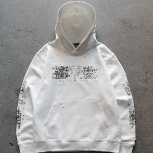 फ़ज़ी आराम ओ गर्दन रिबन कॉलर कस्टम लोगो ड्रॉप कंधे की बैगी फिट फर लंबी आस्तीन क्रॉकेट पल्लोवर पुरुषों के बुनाई स्वेटर - Product Image 3