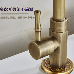 Grifo de Cocina Monomando de Bronce Antiguo Estilo Europeo Chengming, Rotación de 360 Grados, Montaje en Encimera, Válvula de Cerámica - Product Image 4
