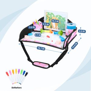 Échantillon gratuit Plateau de siège auto portable pour enfants Plateau d'activités pour tout-petits Plateau de siège auto pliable Plateau de voyage pour enfants - Product Image 2