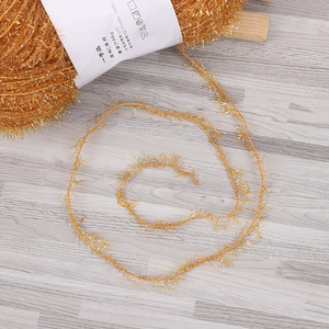 100g 1 brin acrylique <span class=keywords><strong>laine</strong></span> <span class=keywords><strong>de</strong></span> <span class=keywords><strong>verre</strong></span> bricolage tricot à la main fil d'or tressé poupée sac broderie fort teint brillant fil <span class=keywords><strong>de</strong></span> soie" - Product Image 3