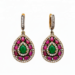 Boucles d'oreilles authentiques turques, bijoux en argent Sterling 925, artisanaux, nouvelle tendance, vente en gros, pour femmes, livraison gratuite - Product Image 2