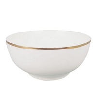 Vaisselle de table personnalisable en gros pour la maison, assiettes blanches pour restaurant, assiettes en céramique, vaisselle haut de gamme en porcelaine fine avec bord doré