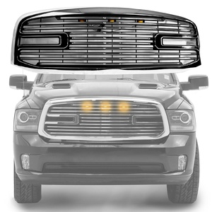 กระจังหน้าโครเมียมพร้อมไฟ LED สีเหลืองอำพัน Big Horn II 3 สำหรับรถ Ram 1500 ปี 06-08 และ Ram 2500 3500 ปี 06-09 - Product Image 1
