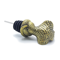 Tête de serpent 3D bouchon de vin bouteille vin huile verseur distributeur boisson barre outil bec barre accessoires Cobra serpent vin verseur