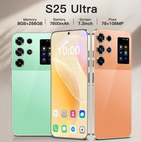 Smartphone S25 Ultra 5G Android 15 Deca Core 16GB 1TB Layar LCD 7,3 Inci Kamera Belakang 108MP Dual SIM Buka Kunci Sidik Jari Wajah