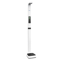 Máquina de Medición de Altura, Peso e IMC Ultrasónica, Pantalla LCD de 5 Pulgadas, Diseño Plegable, Adecuada para Exámenes de Salud