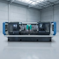 Tour CNC industriel automatique à double broche centrale 5 axes de conception nouvelle pour le traitement des pièces métalliques (perceuses/tubes/arbres)