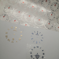 Dibuat Khusus Arloji Dial Baru Terbaik 3d UP Electroforming Nikel Tipis Produksi Logam Alfabet Dial Bulat Stiker Label